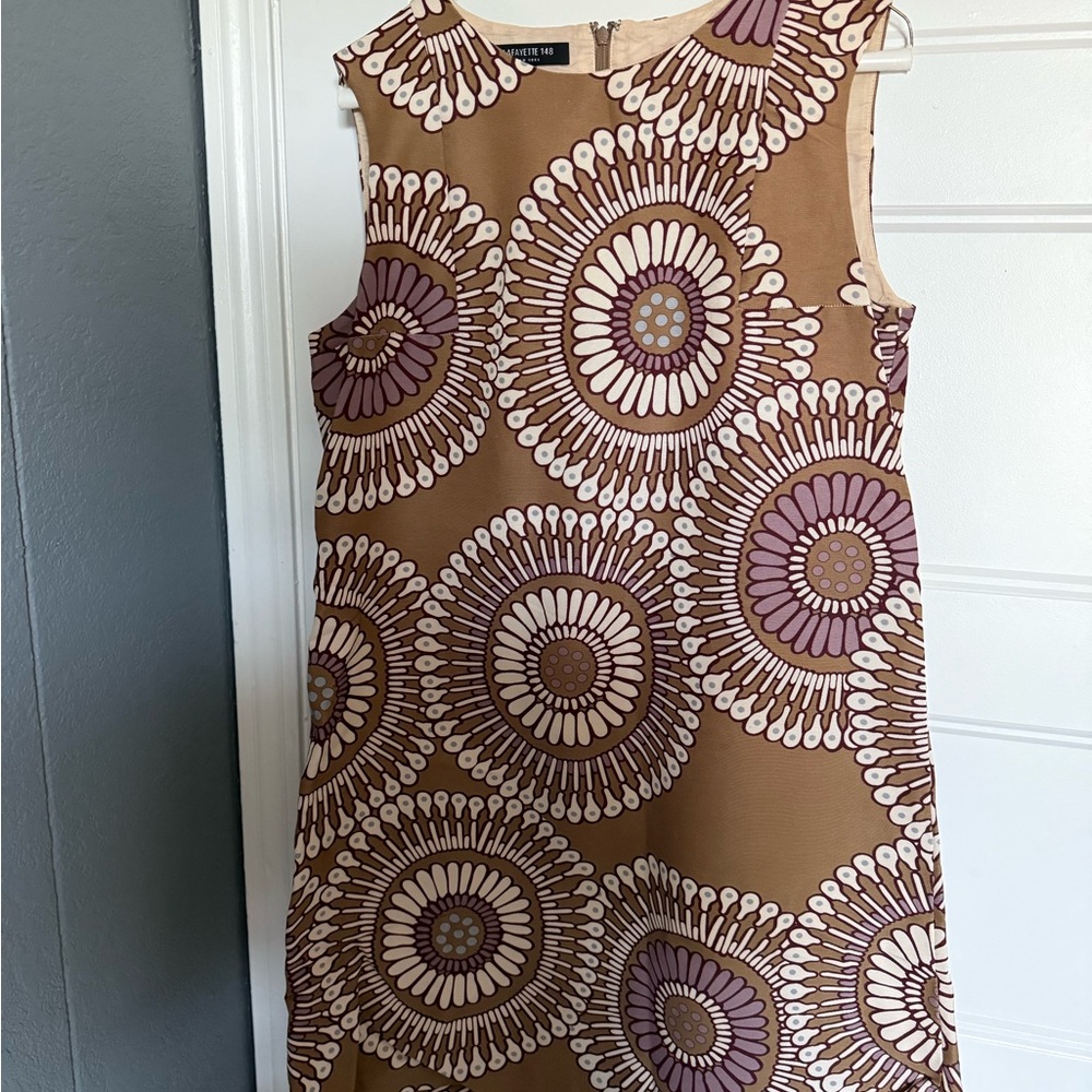 Lafayette 148 New York Pink and Purple Sleeveless A-line Mini Dress